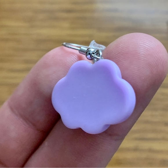 Purple Cloud Drop Earrings - Picture 5 of 8